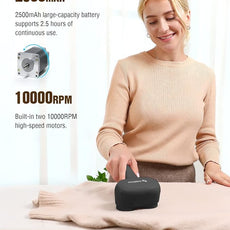 VASSON Fabric Shaver, Electric Lint Remover, Rechargeable Lint Shaver, Sweater Shavers to Remove Pilling, Large Fuzz Remover for Clothes Couch Furniture (Black)