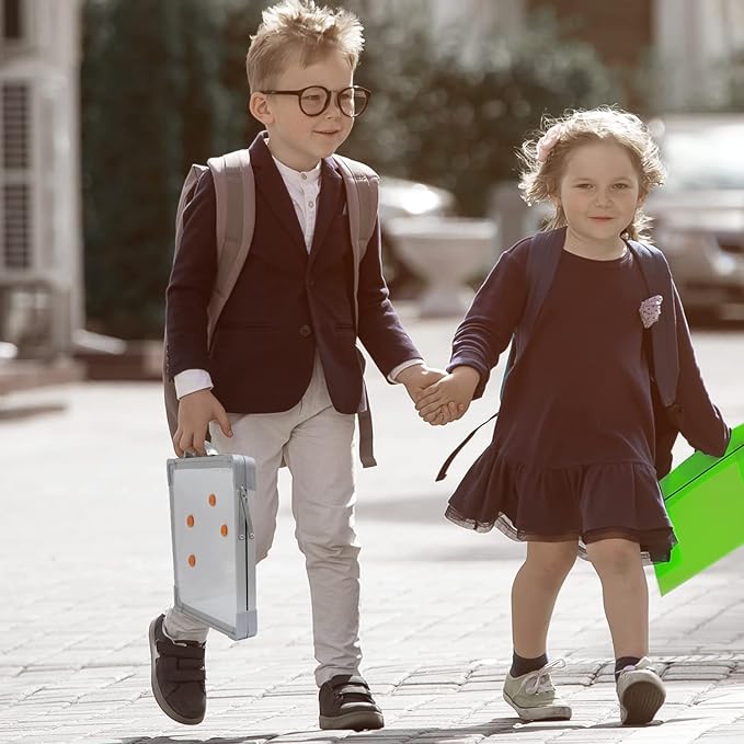 Small Dry Erase White Board 16"X12" Double-Sided Magnetic Portable White Board Desktop Foldable Tabletop Whiteboard Easel for Home, Office, Classroom