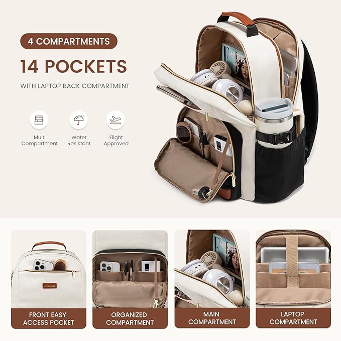LOVEVOOK Laptop Backpack for Women with Pouch Pocket for Large Capacity Cup,17 Inch Laptop Computer Bag Travel Backpack Purse,Waterproof Work Business Backpack College Teacher Bags,Leopard print