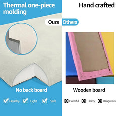 Art3d Peel and Stick Headboard for Full in Velvet Stone, Pack of 6 Panels Sized 9.84