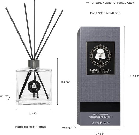 Rainier’s Gifts Reed Diffuser Set (South Pacific Hibiscus) - Scented Oil Diffuser Sticks - Home Fragrance Aromatherapy Air Freshener 6.5 fl oz