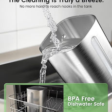 Jack & Rose Stainless Steel Humidifier, Easy to Clean, Dishwasher Safe, Cool Mist Humidifiers for Bedroom