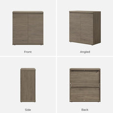 SICOTAS Buffet Cabinet with Storage Accent Sideboard Modern Credenza with Doors & Shelves Fluted Media Console Mid Century Coffee Bar Table for Living Room Kitchen Dining Room Hallway (2PCS)