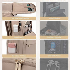 LOVEVOOK 17.3 Inch Laptop Backpack for Women - Work/Business Computer Backpack Purse, Large Capacity Casual Daypack, Travel Bag for Lawyer, Doctor, Teacher, Classic Khaki