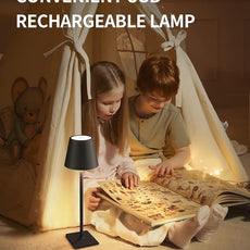 KDG Cordless Table Lamp, Portable LED Desk Lamp, 5000mAh Battery Operated, 3 Color Stepless Dimming Up, for Restaurant/Bedroom/Bars/Outdoor Party/Camping/Coffee Shop Atmosphere Night Light(Black)