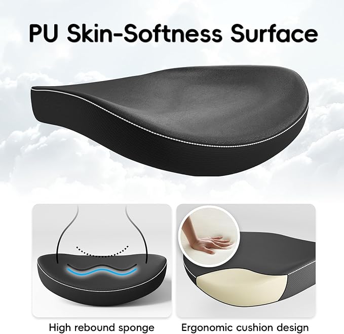 Ergonomic Office Chair-Computer X-Shaped Chair Mesh PU Leather with Adjustable Lumbar Support-Executive Desk Chair High Back with Headrest Flip-Up Arms for Long Hours (Black)