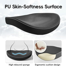 Office Home Ergonomic Desk Chair-Computer X-Shaped Chair Mesh PU Leather with Adjustable Lumbar Support-Executive Chair High Back Flip-Up Arms for Long Hours (Black-No Headrest)