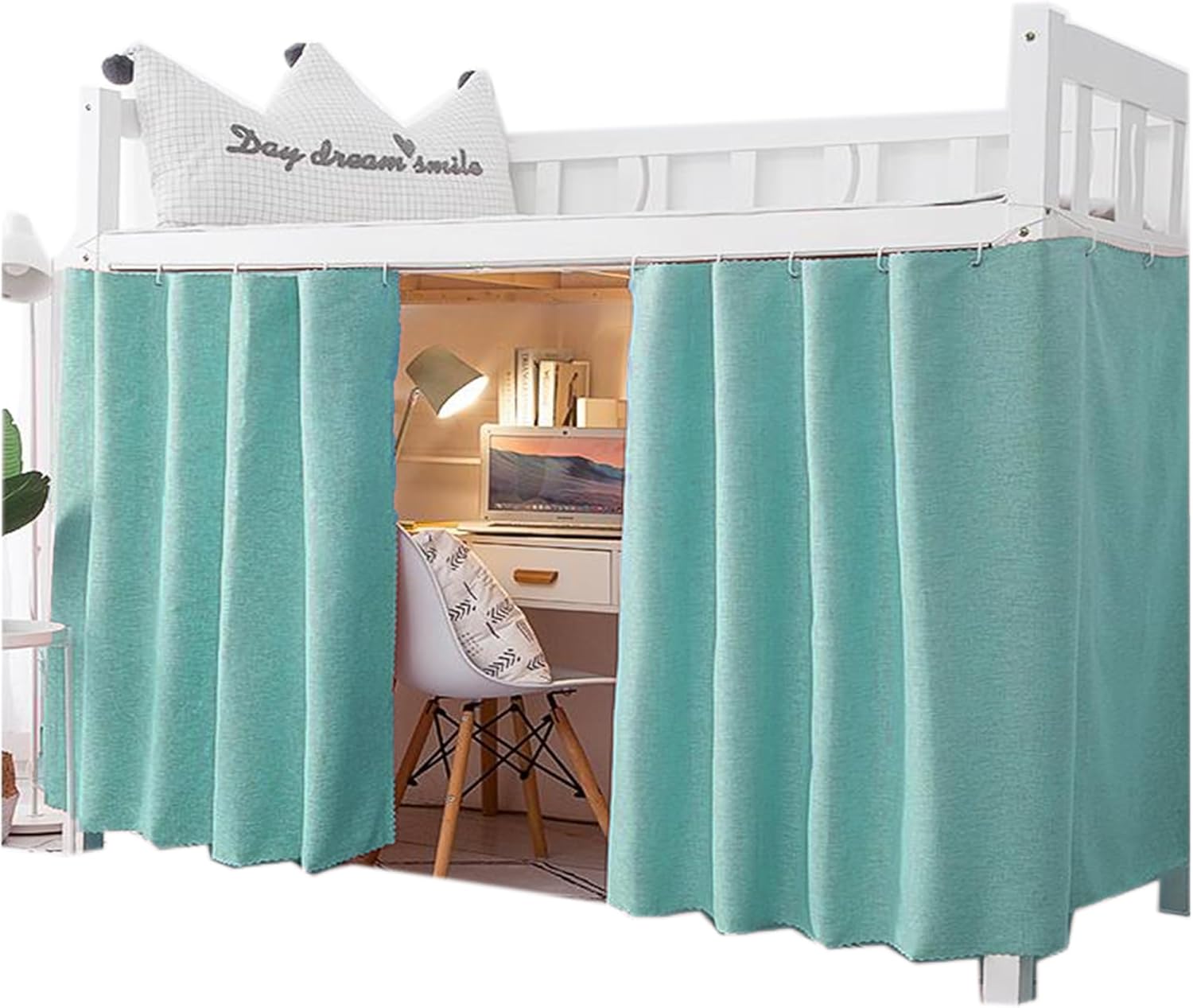 Dorm Home Solid Thicken Bunk Blackout Bed Curtains Cloth Bed Canopy Students Single Sleeper,1 Panel Black Dormly