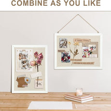 2-Pack Double-Sided Cork Board with Linen, 16