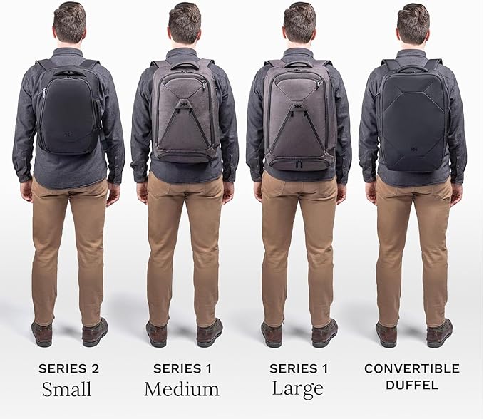 Knack Series 1 Laptop Backpack Fits up to 15 Inch - Knack Bags Carry-On Backpack, TSA Approved, Expandable Travel Backpacks With 3 Day Outfit Capacity (Indigo Blue, Medium)