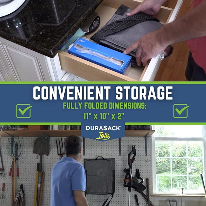 DURASACK Heavy Duty Storage Tote Bag 22-Gallon Rugged Woven Polypropylene Moving Bag, Reusable Self-Standing Design, Holds up to 500 Pounds, Pack of 4, Multicolored