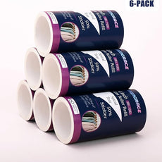 4 inch Lint Roller Refills Only Compatible with Scotch Brite Pet Hair Pickup Everyday Clean Lint Rollers, 50% Stickier, 60 Sheets Each Refill, 6 Pack, 360 Sheets Total (1 3/4'' Inside Dia.)