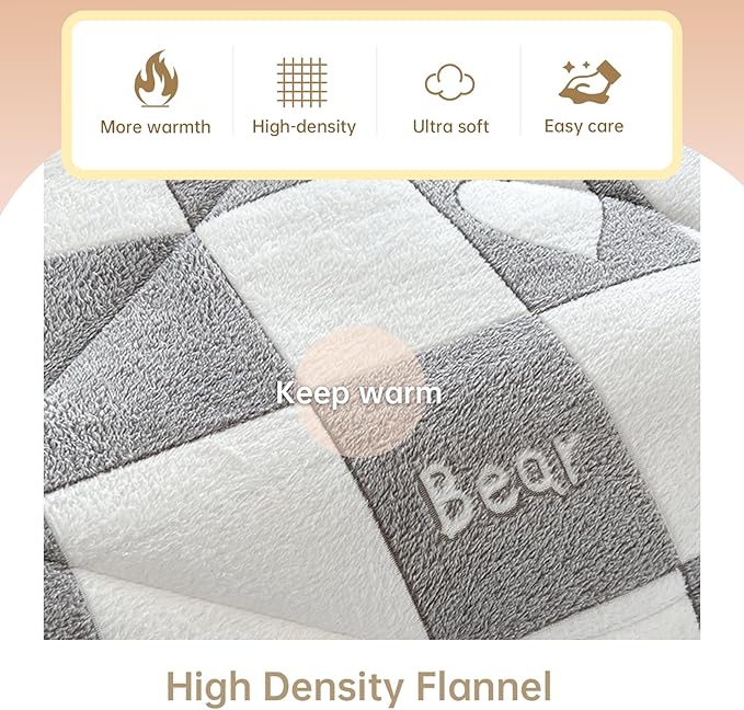 Fleece Comforter Set - 3 Piece King Size Thick Fluffy Comforters for Her Girls, Plush Cozy Warm,Soft Microfiber Bedding Bedroom Decor Winter (1 Comforter + 2 Pillow Shams)