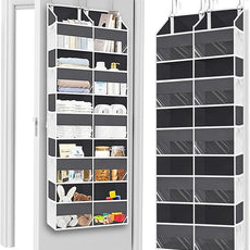 Over the Door Organizer 5 Tiers, Extra Large Behind Door Storage of 10 Compartments, 80 lbs Weight Capacity Over Door Organizer, Door Hanging Organizer for Closet, Diaper Organizer, Room storage