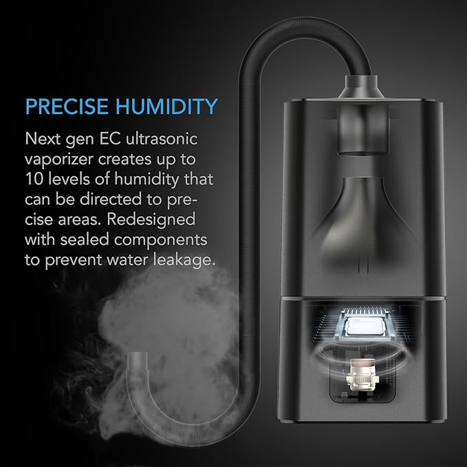 AC Infinity CLOUDFORGE T7, Plant Humidifier 15L with VPD Humidity Controls, 10-Level Precision Vaporizer, Extendable Hose, Targeting Pipe, and No-Leak Seal for Grow Tents