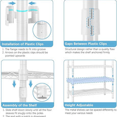 VIPEK V40LC Covered Clothes Rack with Dimmable LED Lights, Heavy Duty Garment Rack with Cover Portable Closet Wardrobe Clothing Racks for Hanging Clothes, White Closet Racks with Black Oxford Cover