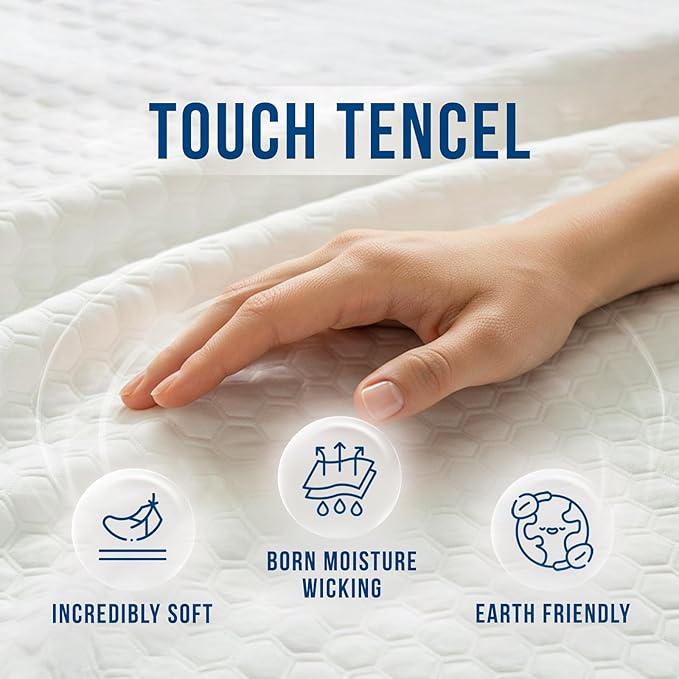 Luxury Twin Size Tencel Waterproof Mattress Protector Deep Pocket - Premium Cooling Bed Cover Pad - Hypoallergenic & Allergy-Friendly - Oeko-Tex Certified - Ultra Soft & Breathable