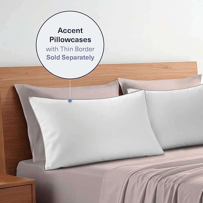 Kickoff Viscose Bamboo Sheets Full Size 4-pc 100% Organic Bamboo Viscose Bed Cooling Sheets Full Size Set Cool Bedding for hot Sleepers Sheet, Flat, Fitted, Pillowcases (Dark Grey, F) KickoffHome