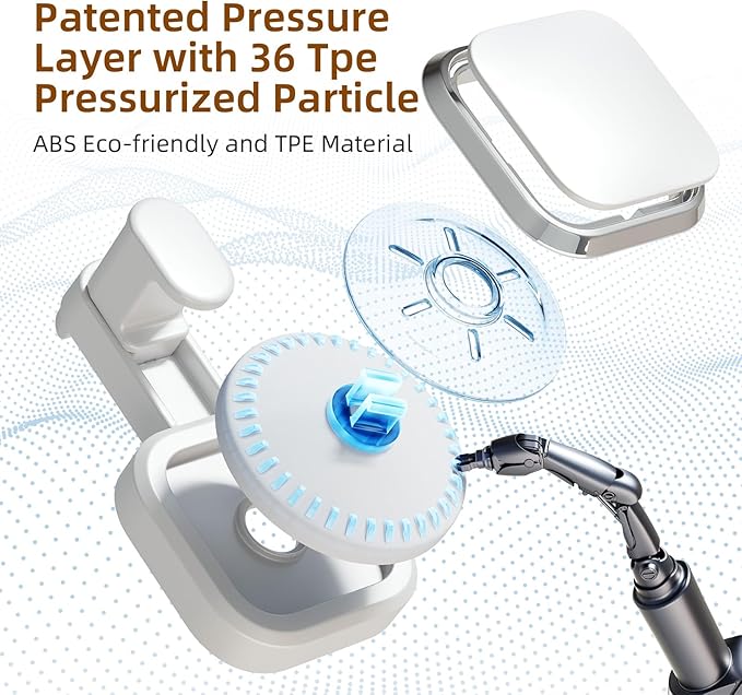 LEVERLOC Suction Cup Hooks for Inside Shower 4 Pack, Versatile Powerful Vacuum Suction Shower Holders for Towel, Loofah, Clothes, Damage Free Wall Hanging Bathroom Hooks, Easy to Install, White