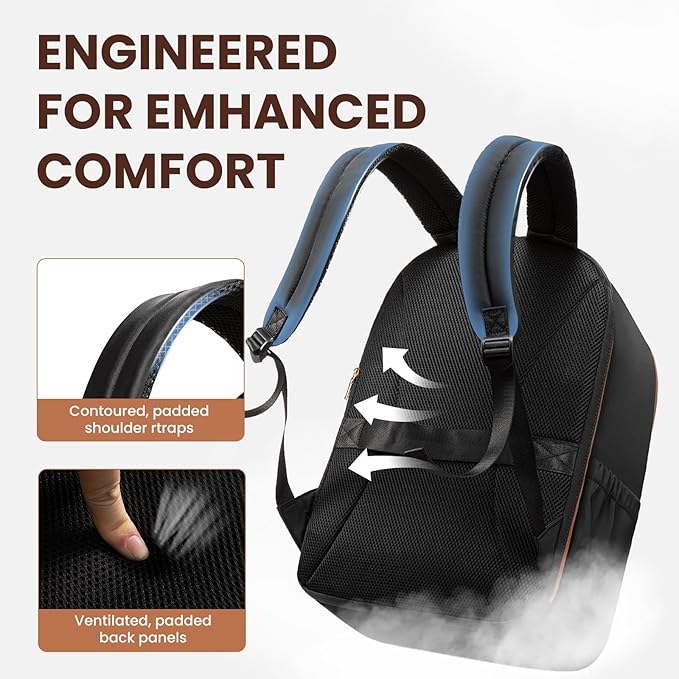 LOVEVOOK Laptop Backpack for Women, 17.3 Inch Business Backpack Purse, Large Capacity Casual Daypack, Work Computer Backpack, Travel Backpack for College, Black