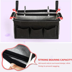 Loghot Bedside Caddy/Bedside Storage Bag Hanging Organizer for Bunk and Hospital Beds,Dorm Rooms Bed Rails,Can be Placed Glasses,Books,Mobile Phones,Keys (New Black)