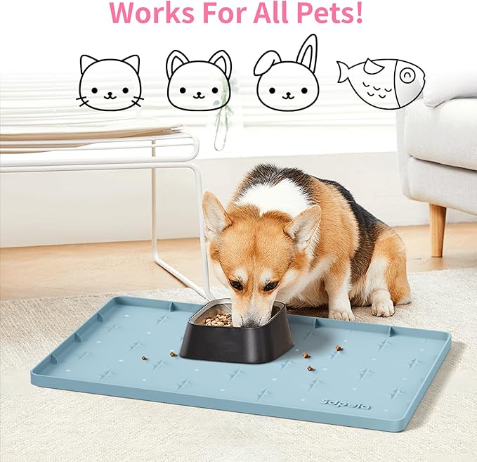 Sdpeia Under Sink Mat 22"×14" Waterproof Silicone Cabinet Liner & Sink Protector for Kitchen & Bathroom, Multi-Purpose Organizers Tray for Pets, Laundry, Cat Litter Mat