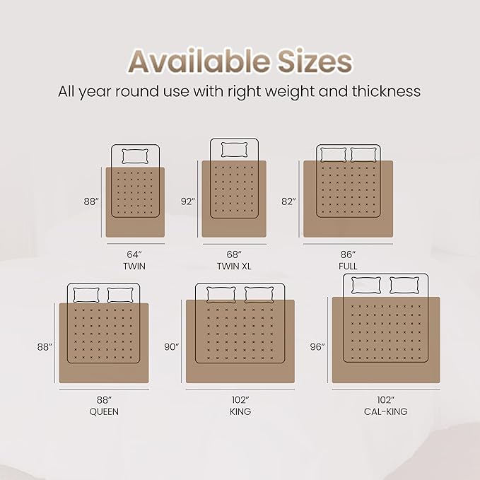 Utopia Bedding Comforter Duvet Insert, Quilted Comforter with Corner Tabs, Box Stitched Down Alternative Comforters Twin Size (Beige)