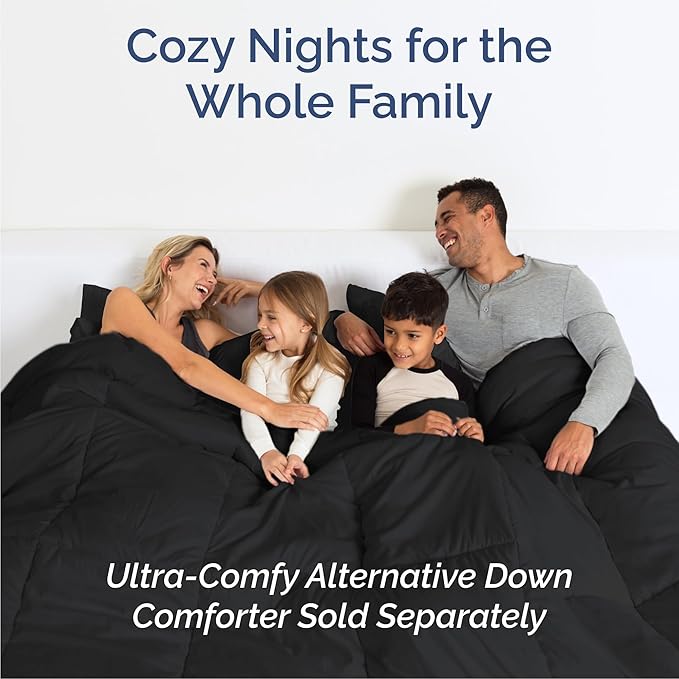 Queen 6 Piece Sheet Set - Cooling & Breathable Bed Sheets - Hotel Luxury Bed Sheets for Women, Men, Kids & Teens - Comfy Bedding w/Deep Pockets & Easy Fit - Soft & Wrinkle Free - Queen Black Sheets