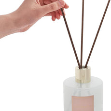 Cocorrína Reed Diffuser Sets- Satin Rose Scented Diffuser with Sticks Home Fragrance Reed Diffuser for Bathroom Shelf Decor