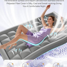 Dual Layer 4 Inch Memory Foam Mattress Topper Twin - 2 Inch Gel Memory Foam and 2 Inch Pillow Top Mattress Pad, 7-Zone Egg Crate Twin Size Mattress Topper (Grey)