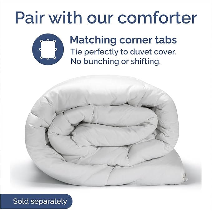 Duvet Cover King Size Set - Extra Soft King Size Duvet Cover 104 x 90 with 2 Pillow Shams - Hotel Luxury Easy Care and Fade Free w/Zipper Closures & Ties - Comfy Breathable Bedding Set (Blue Stripes)
