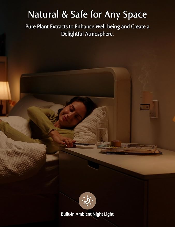 SF101 Waterless Ultrasonic Essential Oil Diffuser–100% Plant-Based,120-Day Natural Air Freshener & Aromatherapy Diffuser for Home, Hotel, Studio–Covers up to 100㎡-Cineole Rosemary