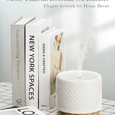 Essential Oil Diffuser, 280ml Ceramic Diffusers for Large Room, Ultrasonic Aromatherapy Diffuser with Cool Mist Humidifier, Quiet and Intelligent Oil Diffusers for Home,Office,Yoga,Bathroom