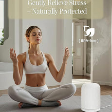 Essential Oil Diffuser – 2.4MHz Ultrasonic Aromatherapy Diffuser, Health Night Light, Timer & Auto Shut-Off, BPA-Free, 120ml Ceramic Oil Diffuser for Bedroom, Office, Spa, Yoga