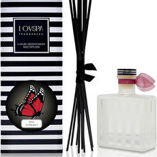 LOVSPA Reed Diffuser Set, Red Currant Scented Oil Diffuser with Sticks, Home Fragrance Accessories for Bathroom Shelf Decor, Aroma Diffusers for Home or Office Desk, USA Made