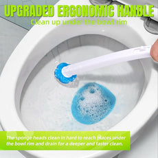 KOKL Disposable Toilet Brush, Toilte Wand Kit, Toilet Bowl Cleaner Brush with 48 Wand Refills, Toilet Cleaning Supplies, Toilet Brush and Storage Caddy, Toilet Cleaning System for Bathroom Maintenance