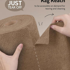 Fantasticlean Microfiber Cleaning Cloth Roll -75 Pack, Tear Away Microfiber Towels, 12