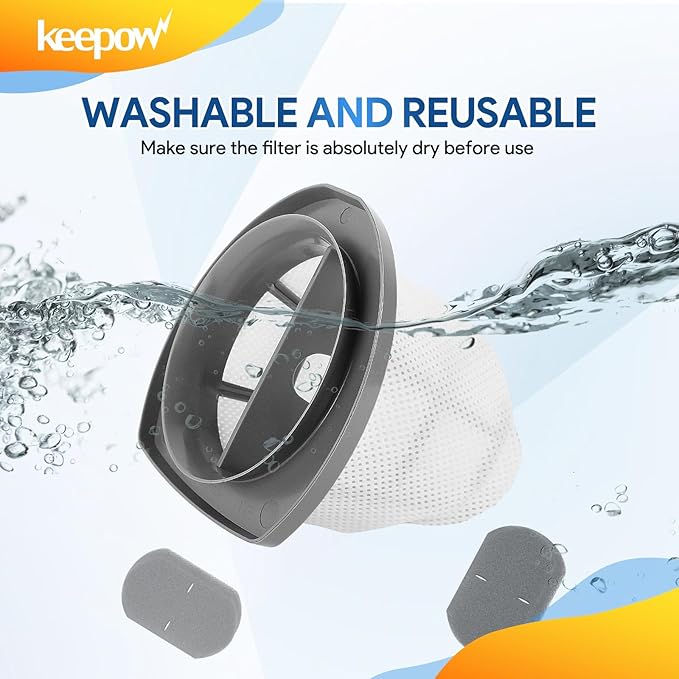 KEEPOW 2033 Vacuum Filter Set Compatible with Bissell Featherweight Stick Lightweight Bagless Vacuum 2033, 20331, 20333, 20336, 20339, 2033M (4-Pack)