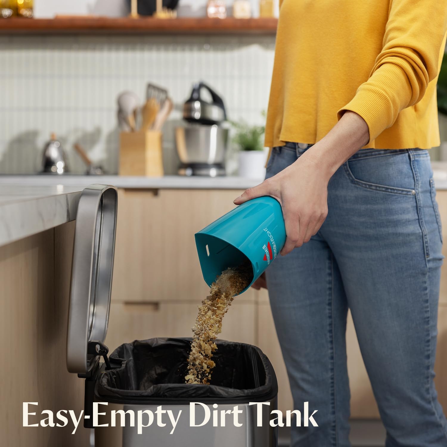 Bissell 2033M Featherweight Stick Lightweight Bagless Vacuum and Electric Broom with Crevice Tool for Hard Floors and Carpets, Blue Dormly