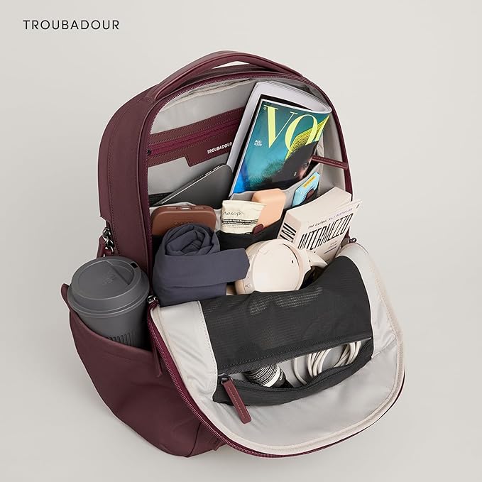 Troubadour Apex 4.0-22L Premium Laptop Backpack - Ergonomic & Water Resistant - Designed for Work and Travel - Bronze Red