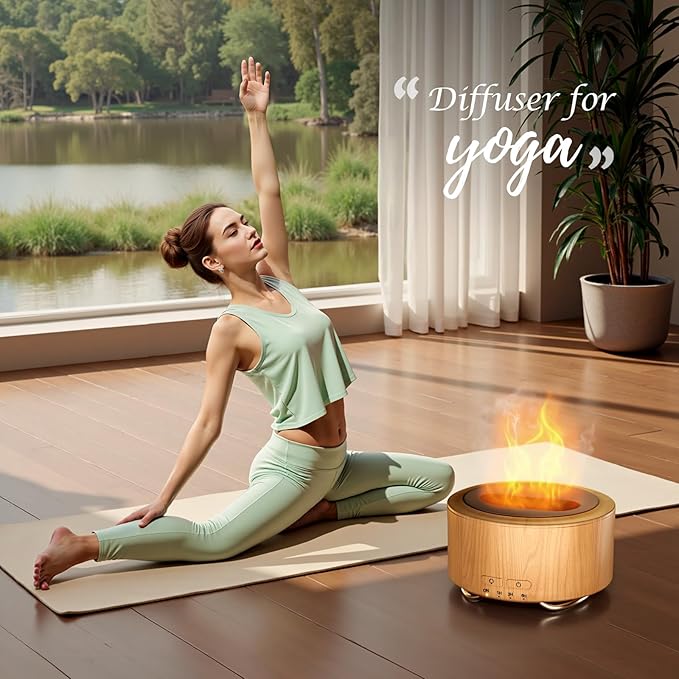Essential Oil Diffuser for Home: 500ML Aroma Diffuser for Hotel Office Yoga Room - Humidifier with 9 Colors LED Night Light for Kids/Women Home Relaxation,Dark Yellow