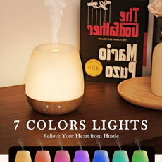 Glass Essential Oil Diffuser, 180ml Ultrasonic Aroma Diffuser for Essential Oil Large Room, Auto-Off Timer & Night Light with 7 Mood Lights, Quiet, Air Diffusers for Home Bedroom Office, Gift Idea