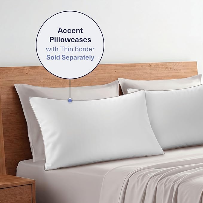 Kickoff Viscose Bamboo Sheets Twin Size 3-pc 100% Organic Bamboo Viscose Bed Cooling Sheets Twin Size Set Cool Bedding for hot Sleepers Sheet, Flat, Fitted, Pillowcase (Light Grey, T) KickoffHome