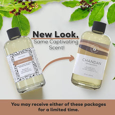 Aroma Country Chandan Diffuser Oil - Luxury Essential Oils for Diffuser Refill & Air Freshener Room Spray - Long-Lasting & Natural Home Fragrance, Sandalwood Scented Oil for Diffusers (8.5 Fl. oz)