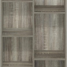 Furinno LUDER Book Shelf, 7-Cube Bookshelf, Bookcase, 9.4 x 19.5 x 41.7, for Living Room, Bedroom, Home Office, French Oak