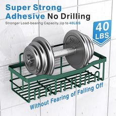 EUDELE Shower Caddy 2 Pack, Adhesive Shower Organizer for Home Decor & Kitchen Storage, No Drilling, Rustproof Stainless Steel Bathroom Shelf Organizer