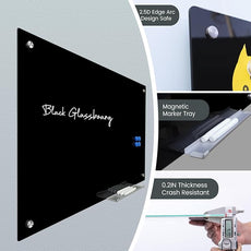 Magnetic Glass Black Board 48