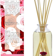 Urban Naturals Red Roses Reed Diffuser Oil Gift Set| Floral Scented Sticks Room Freshener for Bathroom, Kitchen & Bedroom | Great Idea