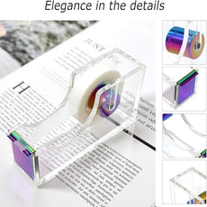 Desk Organizers and Accessories Set with 360-Degree Rotating Pen Holder, Acrylic Stapler, Tape Holder, Staple Remover, Binder/Paper Clips Kit, Scissor and 1 Box of Staples