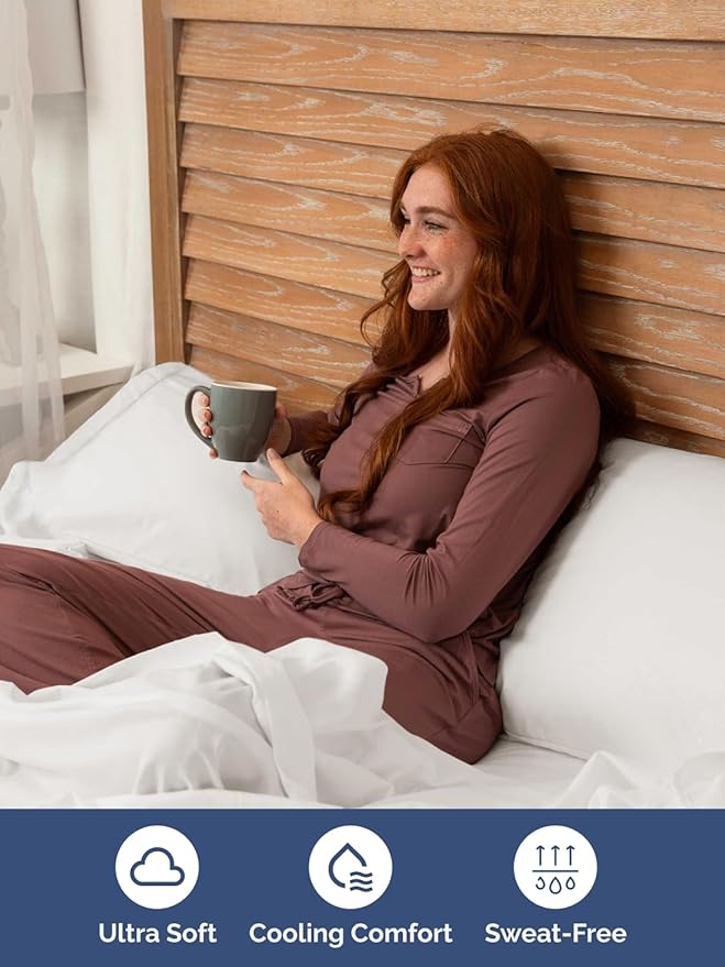 Extra Deep Pocket Cal King Sheets - 4 Piece Breathable Cooling Bed Sheets - Hotel Luxury Sheet Set - Soft, Wrinkle Free & Comfy - Easily Fits Extra Deep Mattresses - Deep Pocket Antique White Sheets
